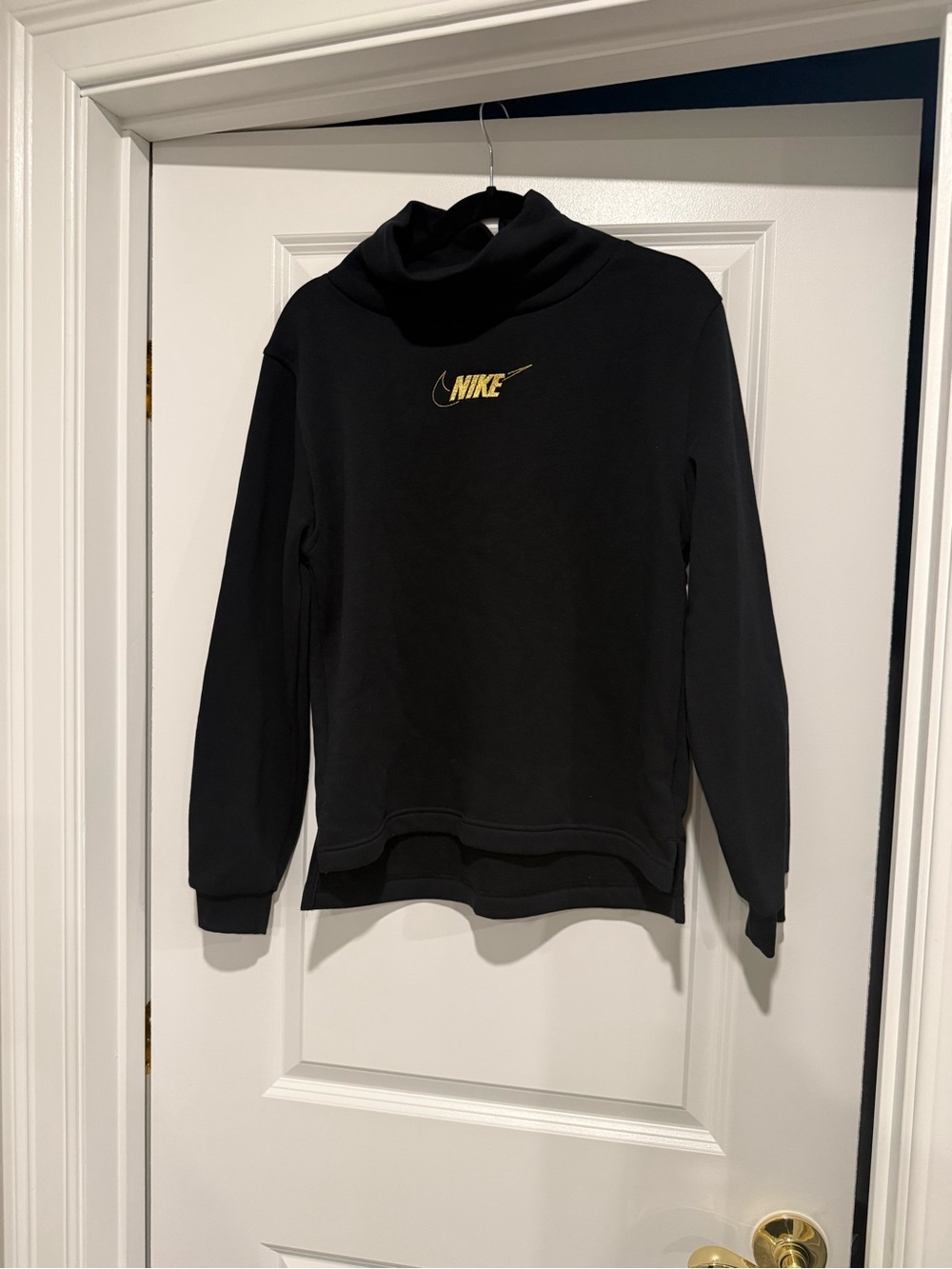 Nike Black Pullover with Gold Swoosh